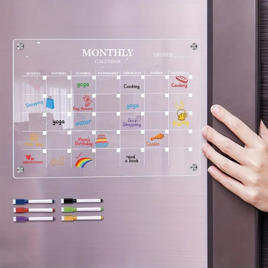 Acrylic Fridge Calendar & Memo Board