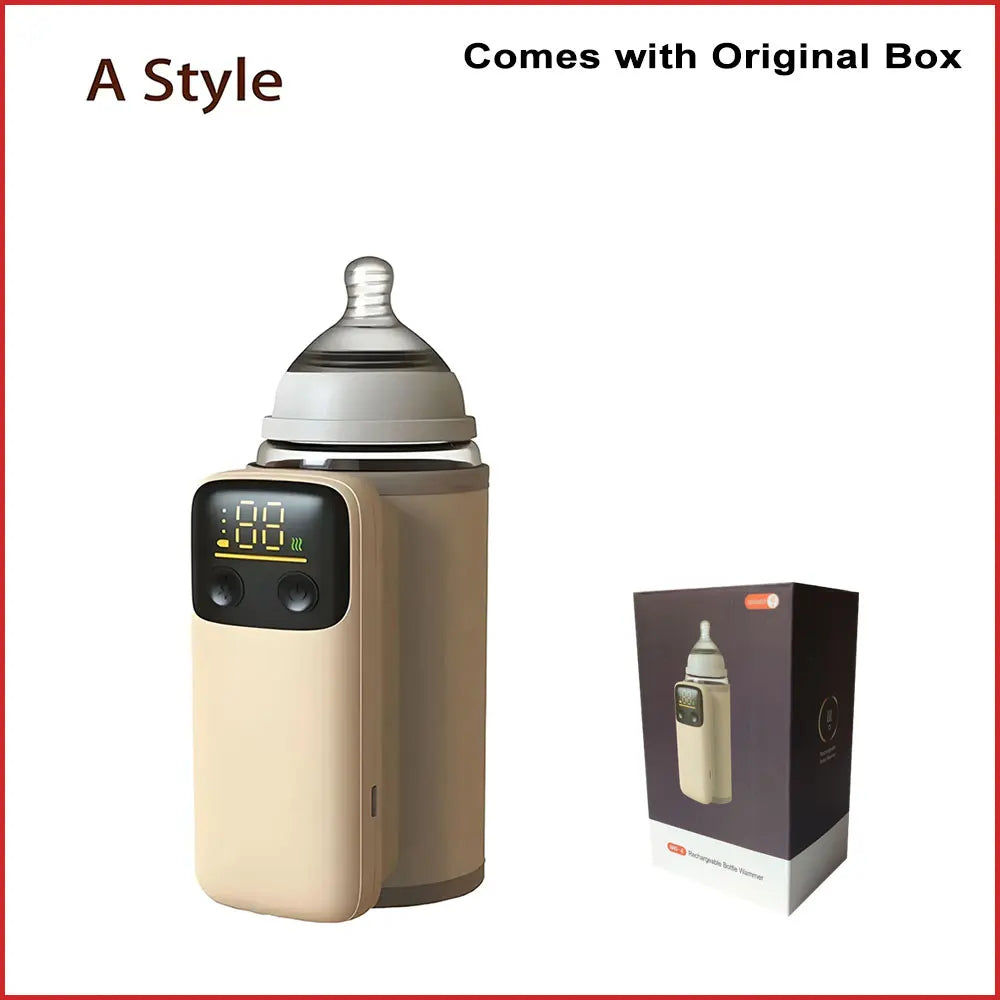 QuickHeat Milk Warmer – Cordless, Fast-Charging, Temperature-Controlled