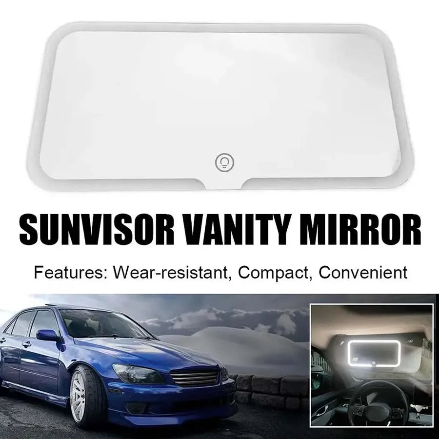 ShineView Car Mirror ā Rechargeable Makeup Mirror with 3 Brightness Levels