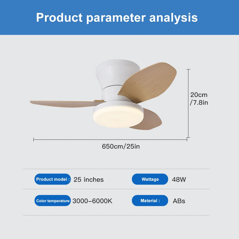 NordicGlow Ceiling Fan – Minimalist Light & Breeze