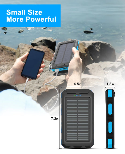 SunCharge 38800 – Waterproof Solar Power Bank for Travel & Camping