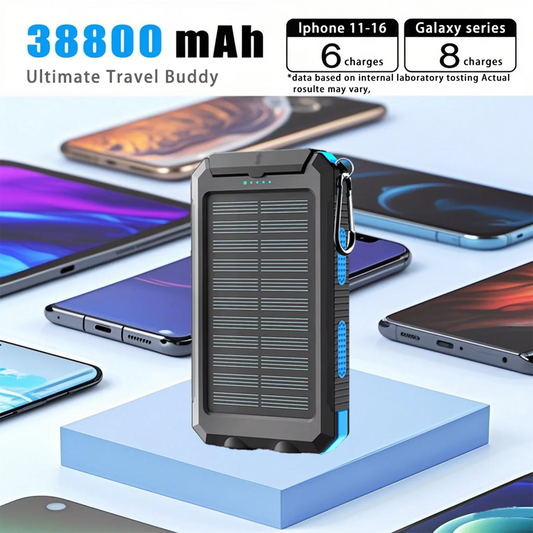 SunCharge 38800 – Waterproof Solar Power Bank for Travel & Camping
