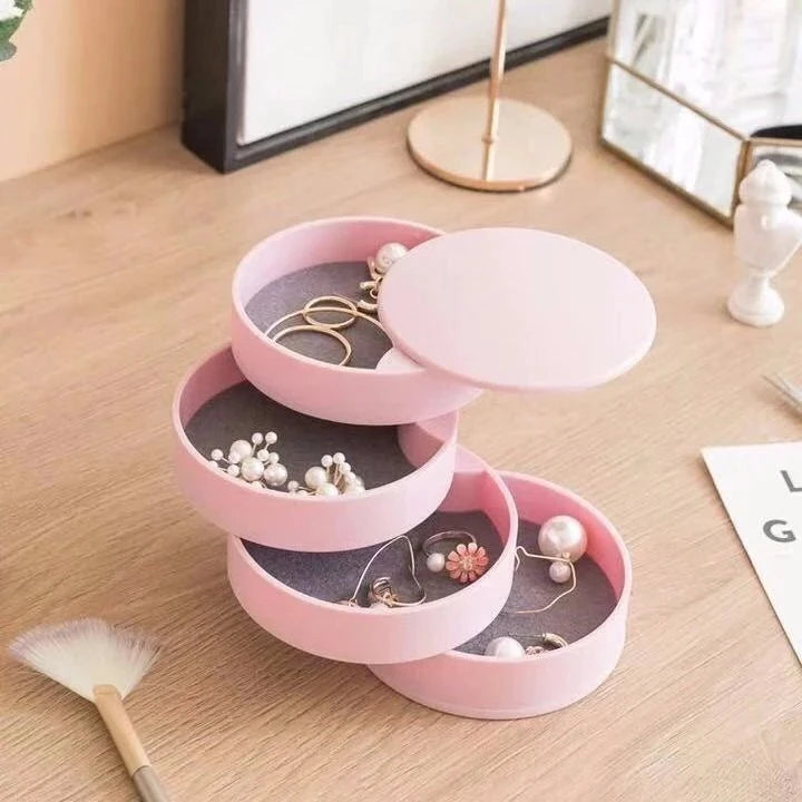 Rotating Multi-layer Desktop Storage Box Hair Accessories Jewelry Makeup