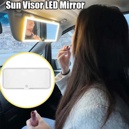ShineView Car Mirror – Rechargeable Makeup Mirror with 3 Brightness Levels