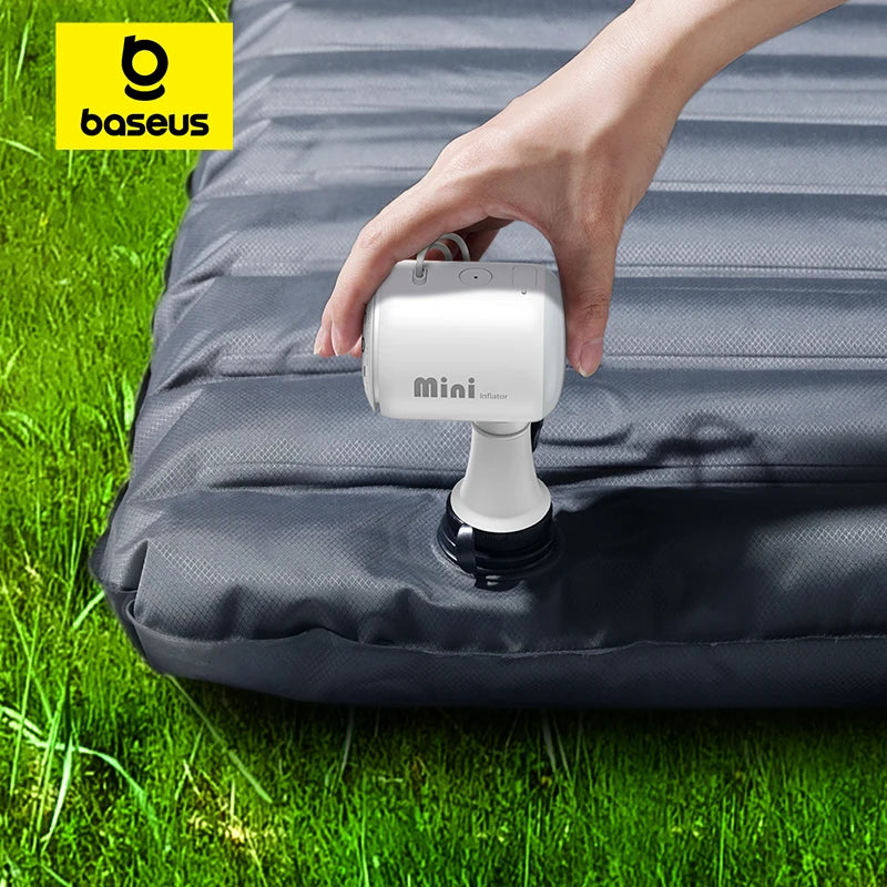 QuickInflate – Baseus Mini Air Pump for Travel & Camping