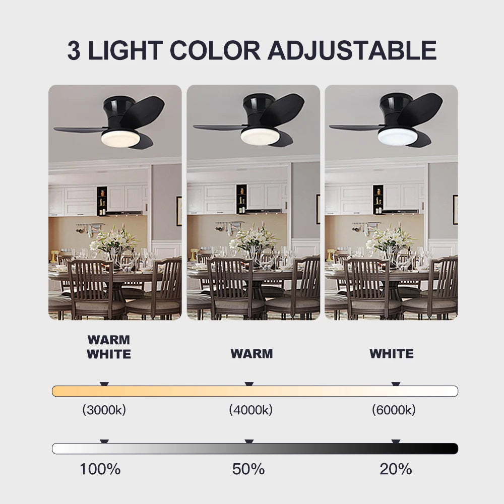 NordicGlow Ceiling Fan – Minimalist Light & Breeze