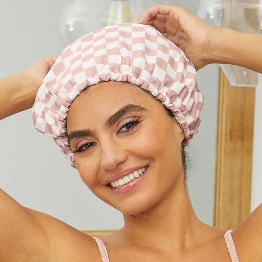 Satin Cline luxury shower cap-offset