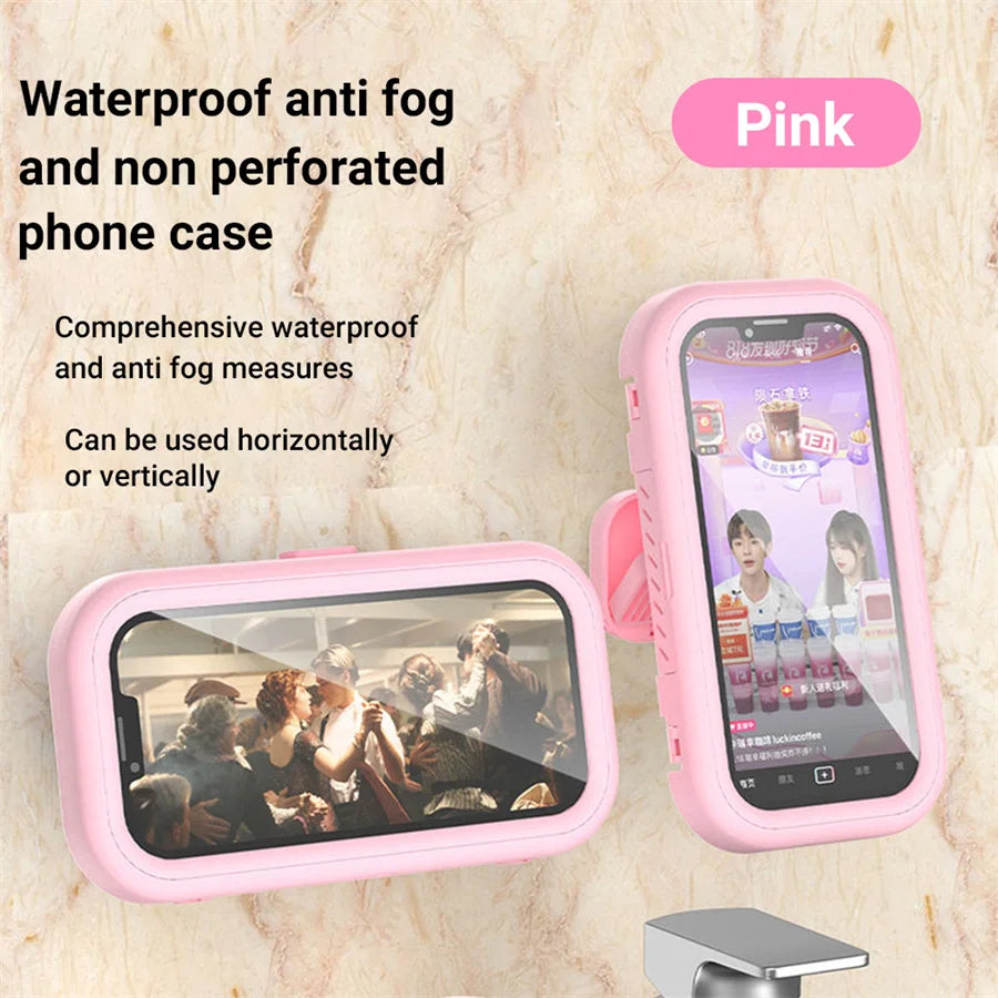 SpinHold Waterproof Phone Holder – 360° Rotating Mount for Shower & Kitchen