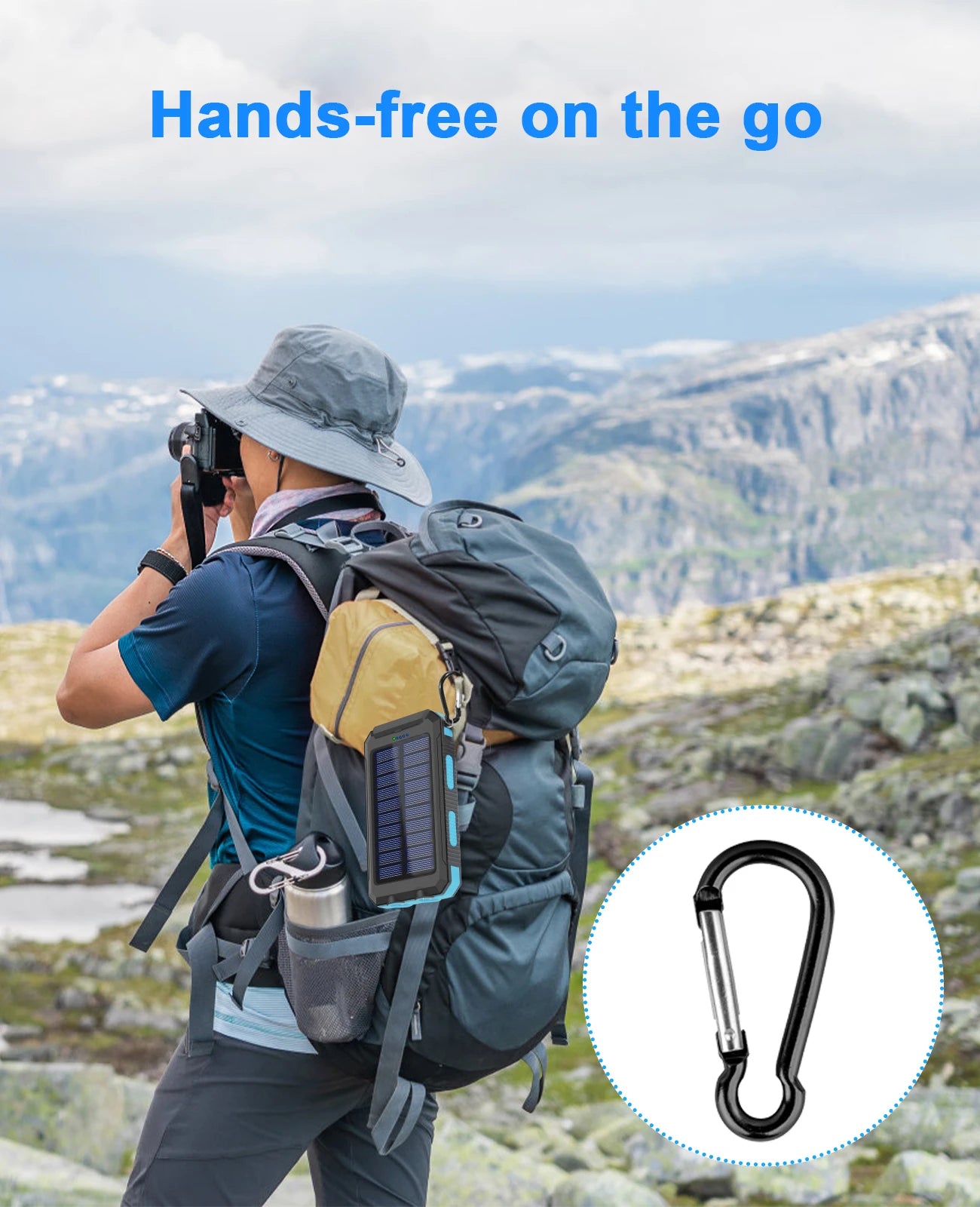 SunCharge 38800 – Waterproof Solar Power Bank for Travel & Camping