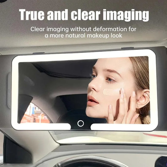 ShineView Car Mirror – Rechargeable Makeup Mirror with 3 Brightness Levels