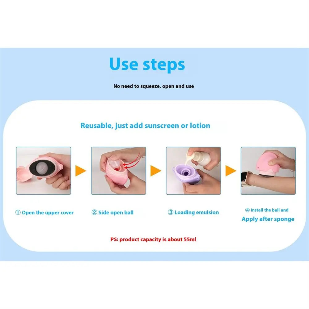 SunRoller – Silicone Sunscreen Applicator for Easy Sun Protection