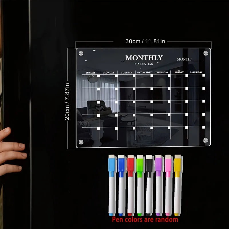 Acrylic Fridge Calendar & Memo Board