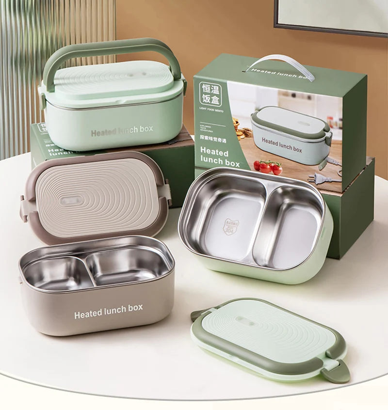 Electric Lunch Box & Food Warmer – 1L Stainless Steel, Travel & Office Ready