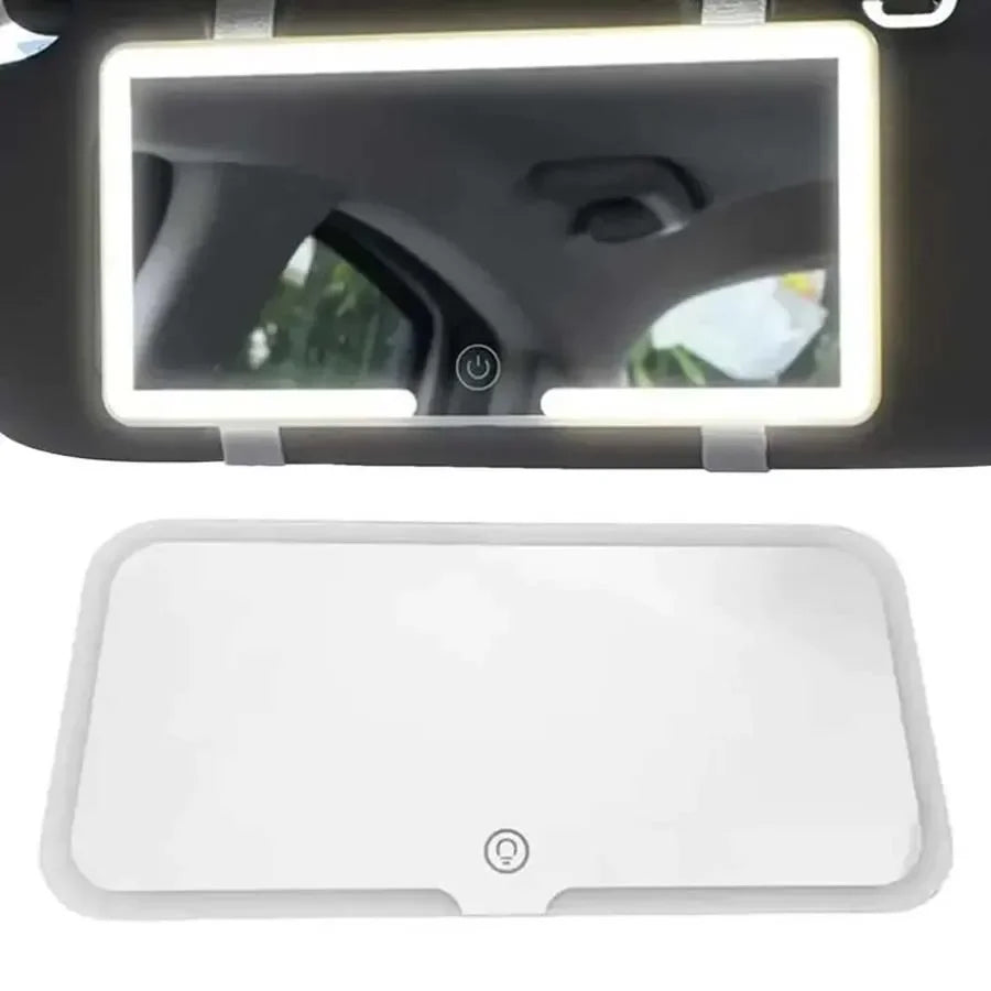 ShineView Car Mirror – Rechargeable Makeup Mirror with 3 Brightness Levels