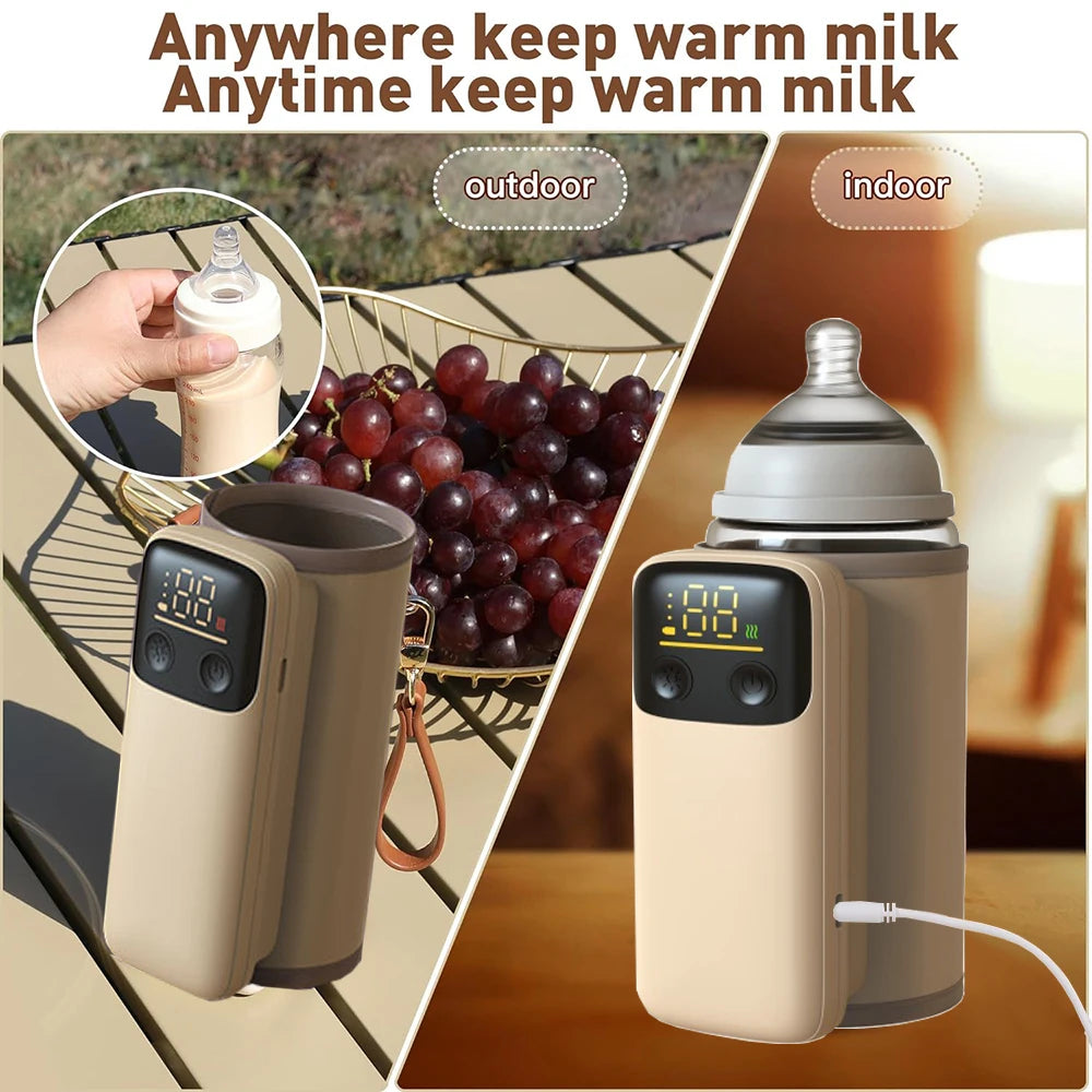 QuickHeat Milk Warmer – Cordless, Fast-Charging, Temperature-Controlled