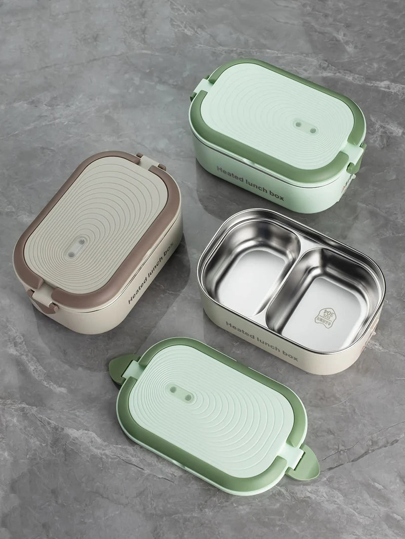 Electric Lunch Box & Food Warmer – 1L Stainless Steel, Travel & Office Ready